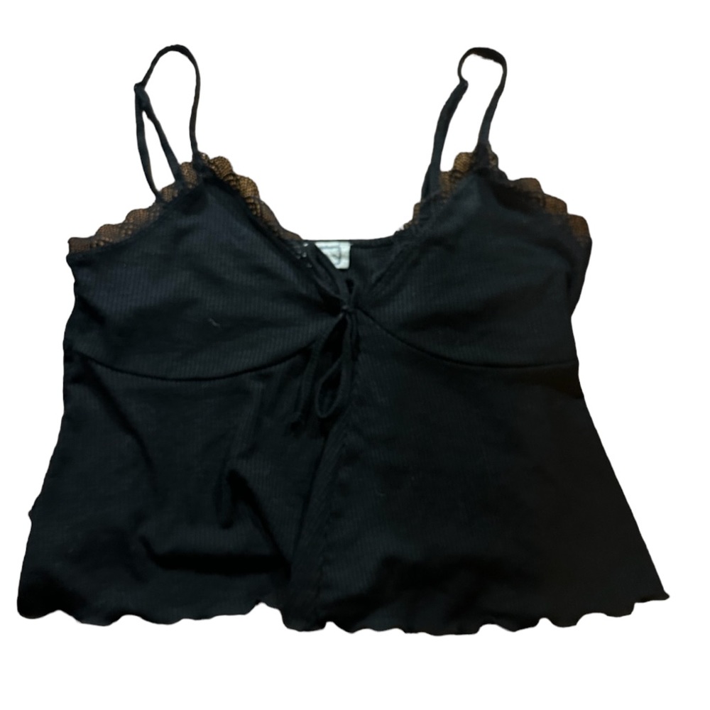 Juniors' Sleeveless Satin Lace-Trim Camisole Top
